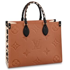 Louis Vuitton Onthego Wild at Heart MM Caramel Tote